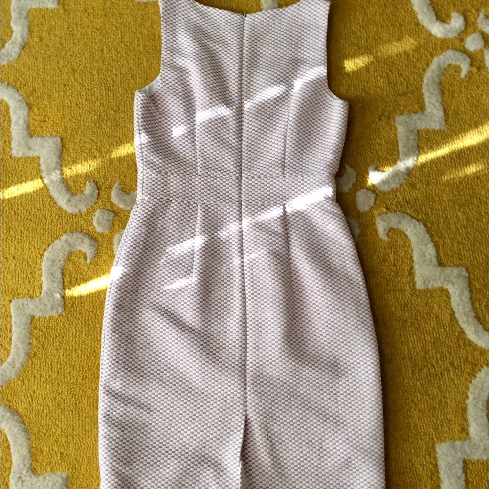 DONATED!  Banana Republic Jacquard - Pink and White Checkered Dress 🌷Beautiful - Picture 6 of 7